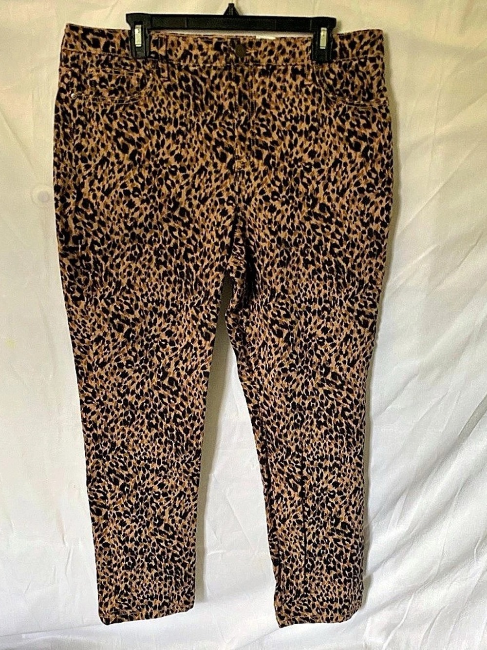 TERRA & SKY 14W Straight Leg Womens Jeans Leopard Print Mob Wife Indie Sleaze